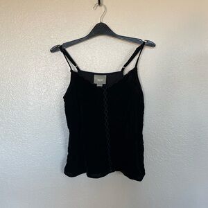 ANTHROPOLOGIE MAEVE Black Velvet Women's Top